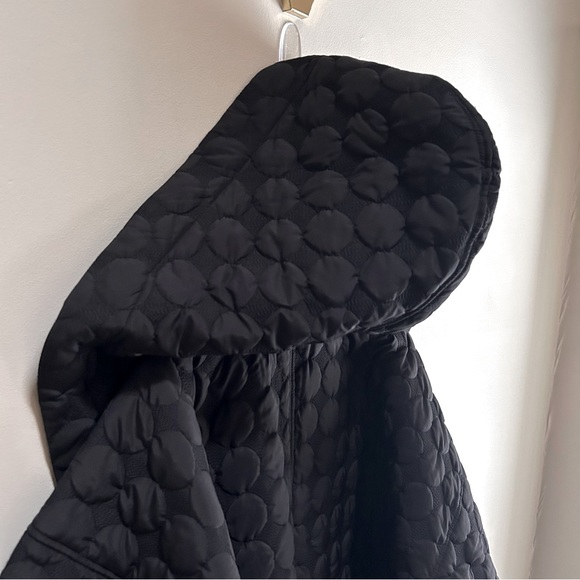 #VDR Via Delle Rose ~ Quilted Black Oversized Open Front Cocoon Coat in OS - Picture 8 of 16